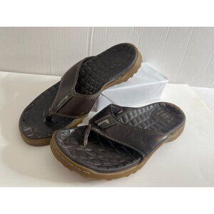 Dr. Marten's Men's Brown Leather Comfort Flip Flop Sandals Size 8M 9L